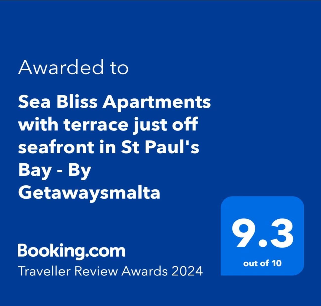 Sea Bliss Apartments With Terrace Just Off Seafront In St Paul'S Bay - By Getawaysmalta St. Paul's Bay Exterior photo